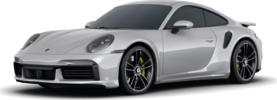 2025 Porsche 911 front-facing, side angle cropped car colored image