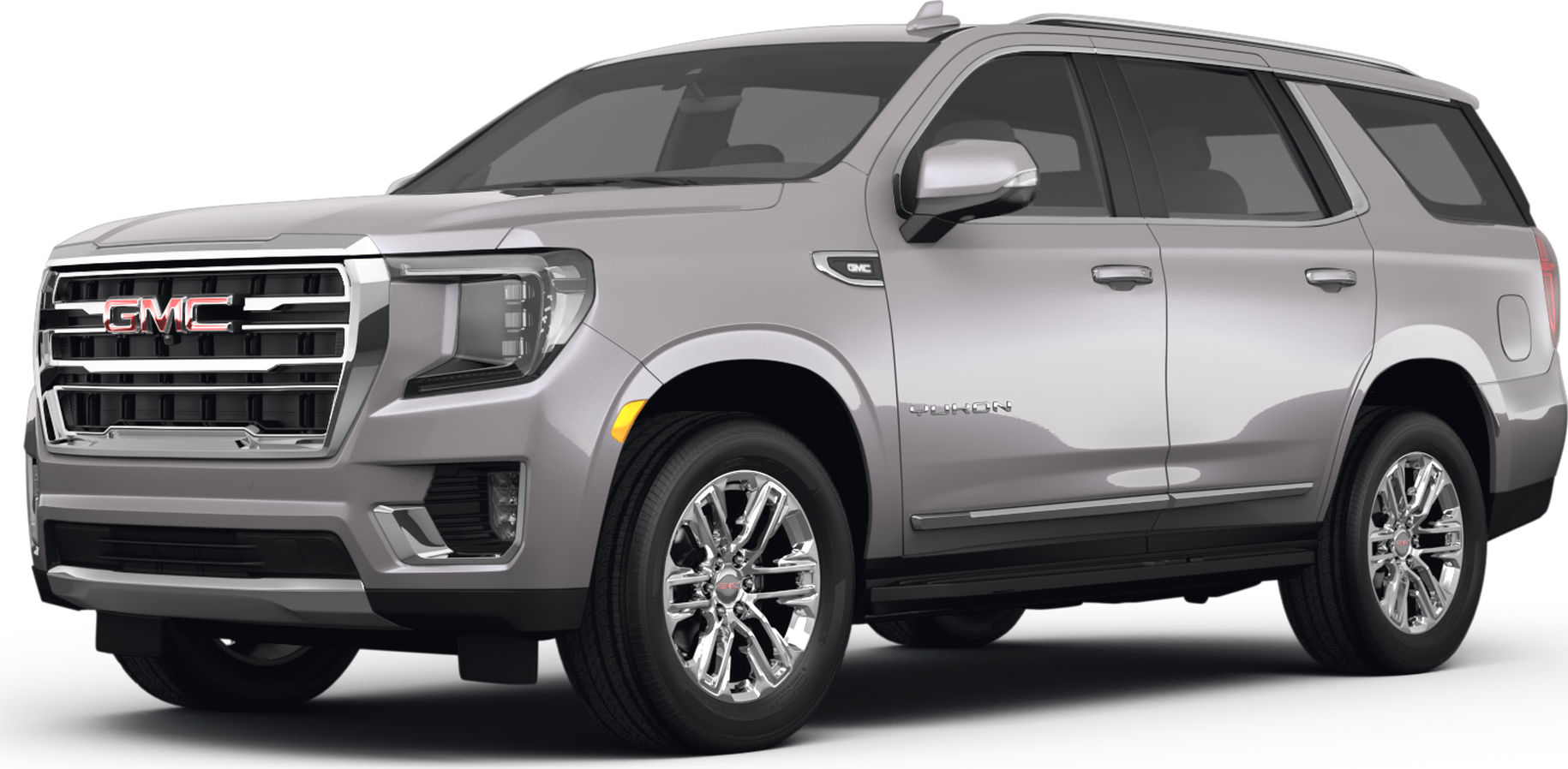 Black & White Emblem Overlay Kit For 2021-2023 GMC Yukon / Yukon XL - Front & Rear - Gloss Finish