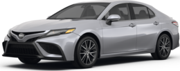 2024 Toyota Camry Hybrid front-facing, side angle cropped car colored image