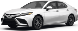 2024 Toyota Camry Hybrid front-facing, side angle cropped car colored image