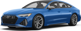 2025 Audi RS 7 front-facing, side angle cropped car colored image