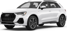 2025 Audi Q3 front-facing, side angle cropped car colored image