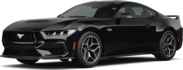2025 Ford Mustang front-facing, side angle cropped car colored image