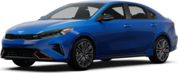 2024 Kia Forte front-facing, side angle cropped car colored image