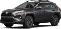 2025 Toyota RAV4 front-facing, side angle cropped car colored image