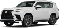 2025 Lexus LX front-facing, side angle cropped car colored image