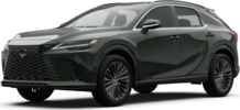 2025 Lexus RX front-facing, side angle cropped car colored image