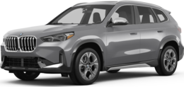 2025 BMW X1 front-facing, side angle cropped car colored image