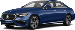 2025 Mercedes-Benz E-Class front-facing, side angle cropped car colored image