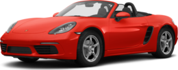 2025 Porsche 718 Boxster front-facing, side angle cropped car colored image