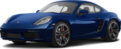 2025 Porsche 718 Cayman front-facing, side angle cropped car colored image