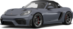 2024 Porsche 718 Spyder front-facing, side angle cropped car colored image