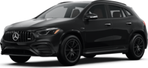 2025 Mercedes-Benz Mercedes-AMG GLA front-facing, side angle cropped car colored image