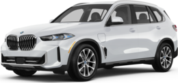 2025 BMW X5 front-facing, side angle cropped car colored image