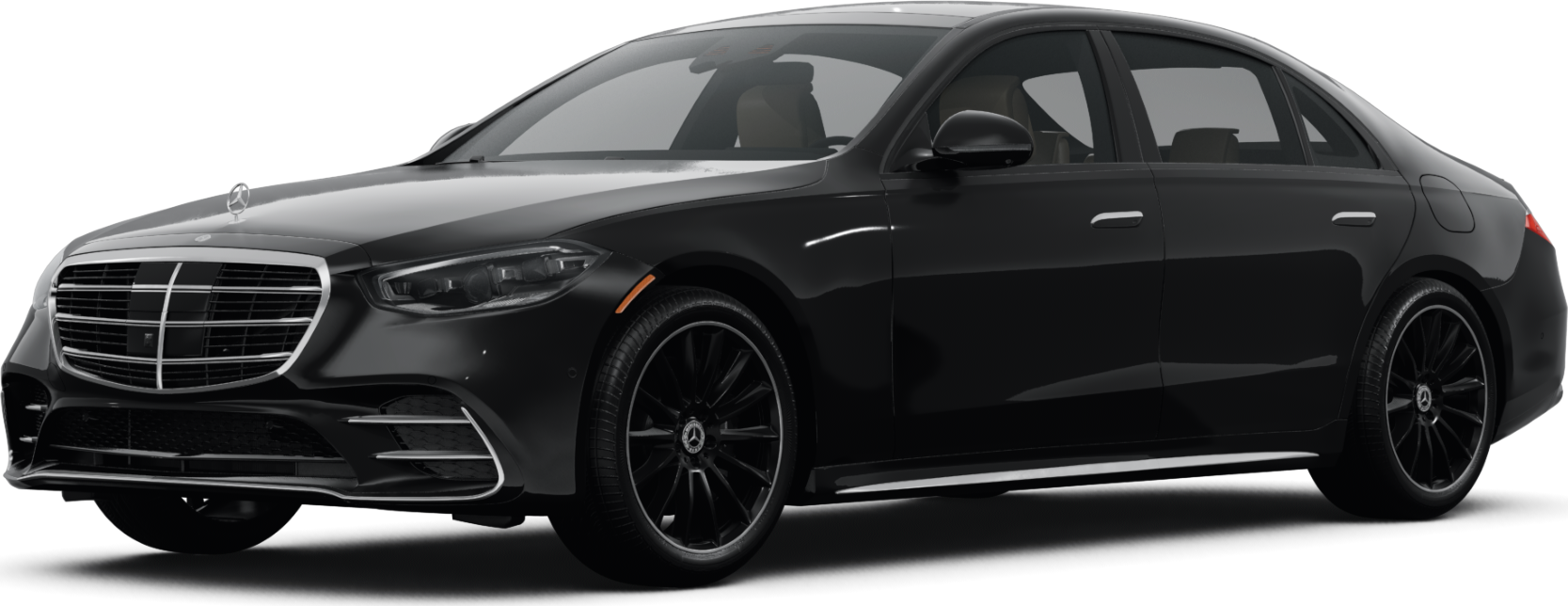 2025 Mercedes-Benz S-Class front-facing, side angle cropped car colored image