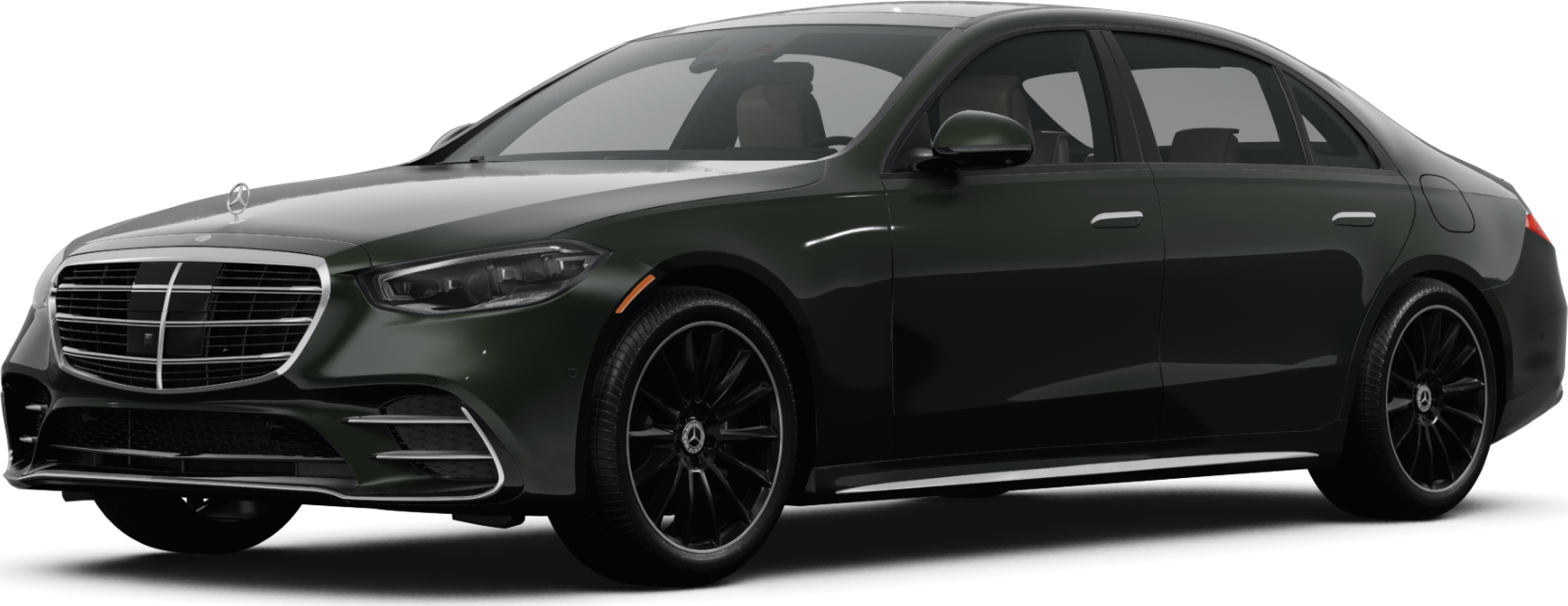 2025 Mercedes-Benz S-Class front-facing, side angle cropped car colored image