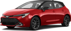 2026 Toyota Corolla Hatchback front-facing, side angle cropped car colored image