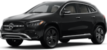 2025 Mercedes-Benz GLA front-facing, side angle cropped car colored image