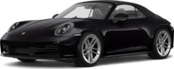 2025 Porsche 911 front-facing, side angle cropped car colored image