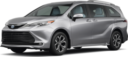 2025 Toyota Sienna front-facing, side angle cropped car colored image