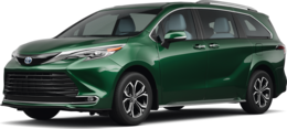2025 Toyota Sienna front-facing, side angle cropped car colored image