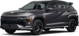 2025 Hyundai Kona Electric front-facing, side angle cropped car colored image