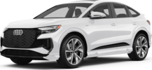 2025 Audi Q4 Sportback e-tron front-facing, side angle cropped car colored image