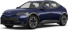 2025 Genesis GV60 front-facing, side angle cropped car colored image