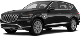 2025 Genesis GV80 front-facing, side angle cropped car colored image