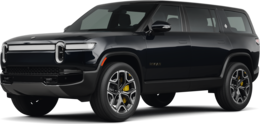 2025 Rivian R1S front-facing, side angle cropped car colored image