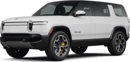 2025 Rivian R1S front-facing, side angle cropped car colored image