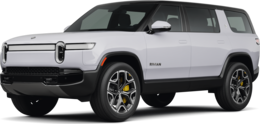 2025 Rivian R1S front-facing, side angle cropped car colored image