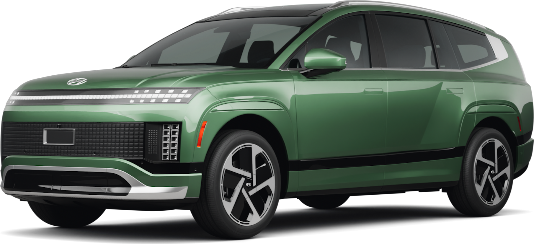 2026 Hyundai IONIQ 9 front-facing, side angle cropped car colored image