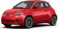 2025 FIAT 500e front-facing, side angle cropped car colored image