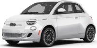 2025 FIAT 500e front-facing, side angle cropped car colored image