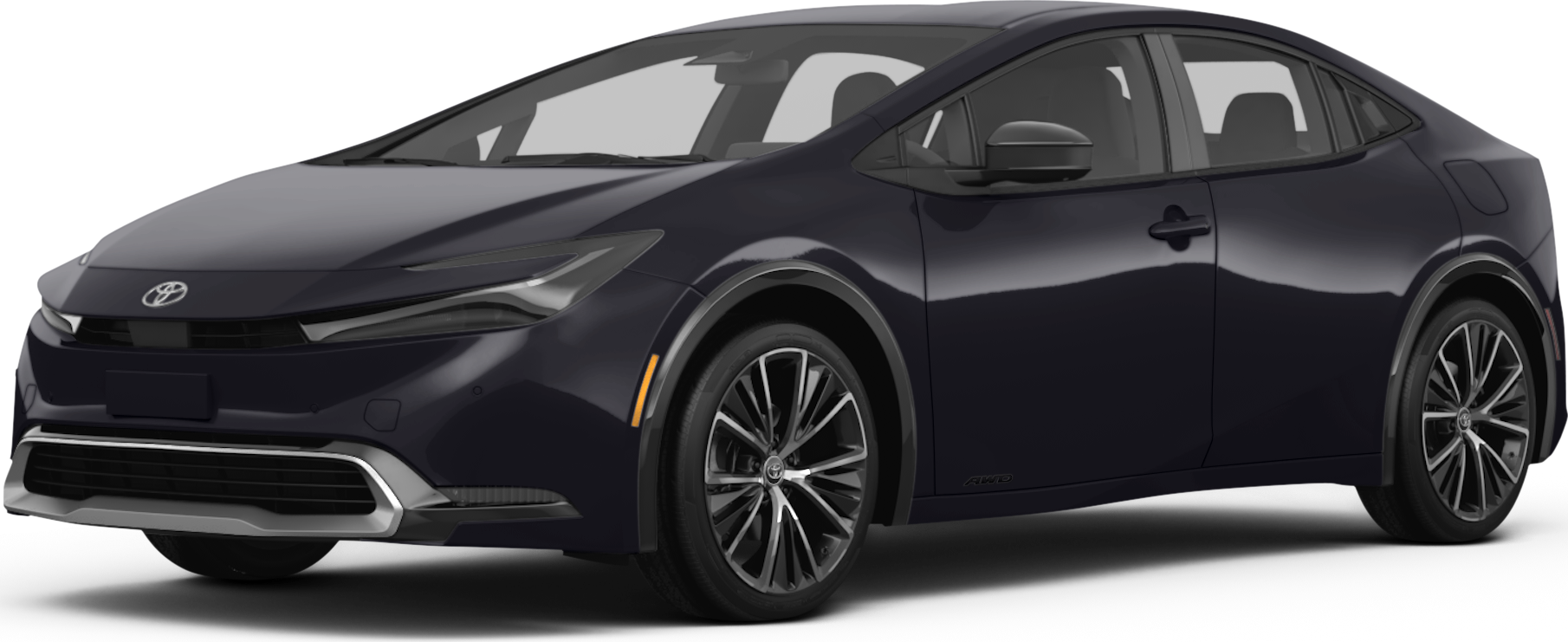 2026 Toyota Prius front-facing, side angle cropped car colored image