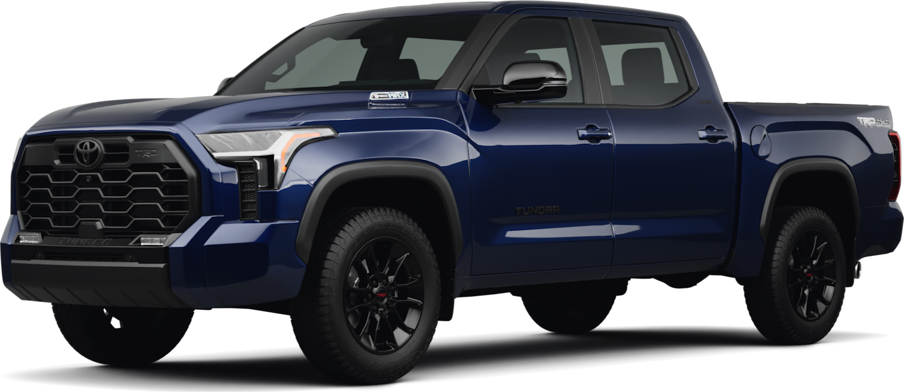 2026 Toyota Tundra i-FORCE MAX CrewMax front-facing, side angle cropped car colored image