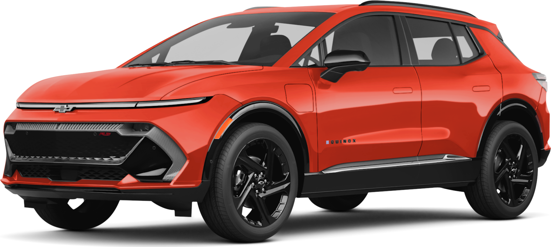 2026 Chevrolet Equinox EV front-facing, side angle cropped car colored image