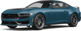 2026 Ford Mustang front-facing, side angle cropped car colored image