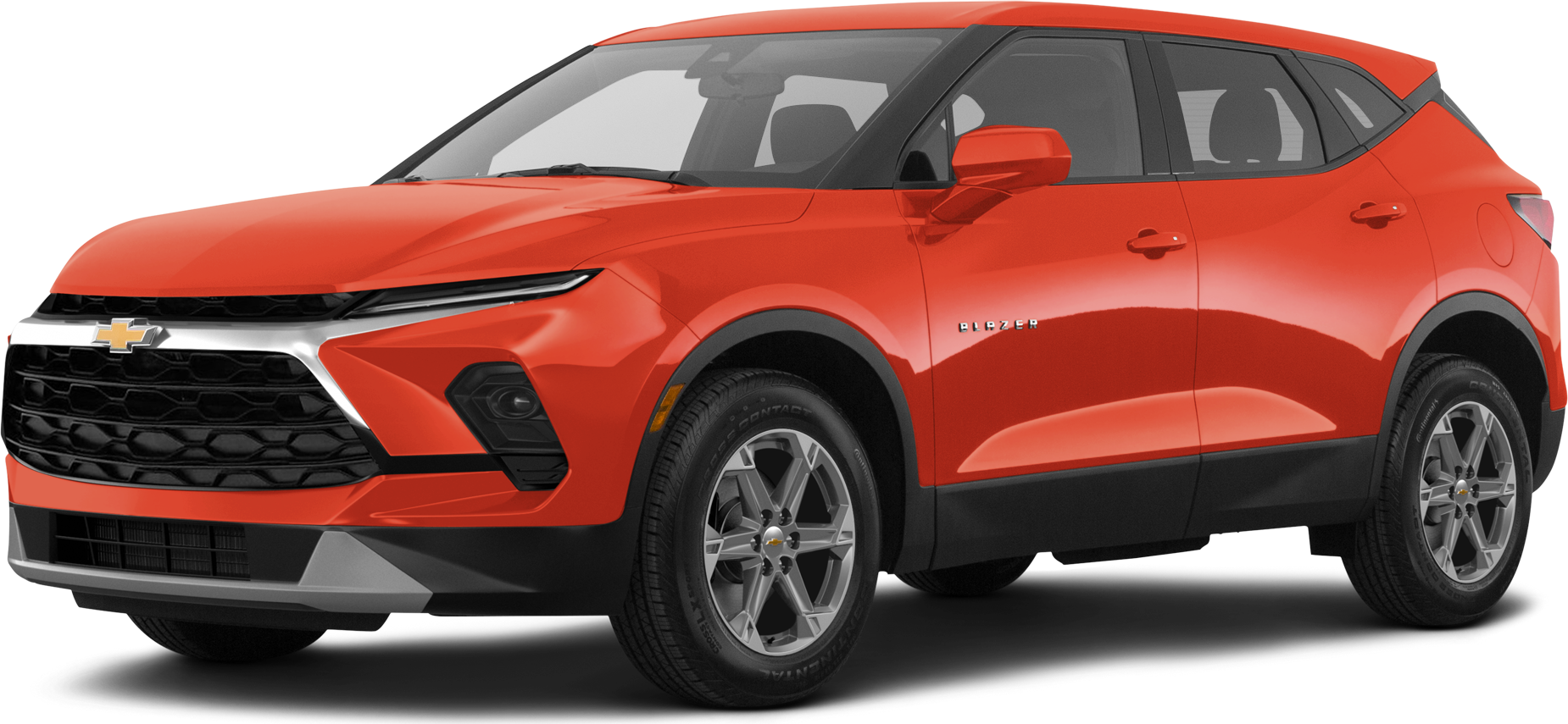 2026 Chevrolet Blazer front-facing, side angle cropped car colored image