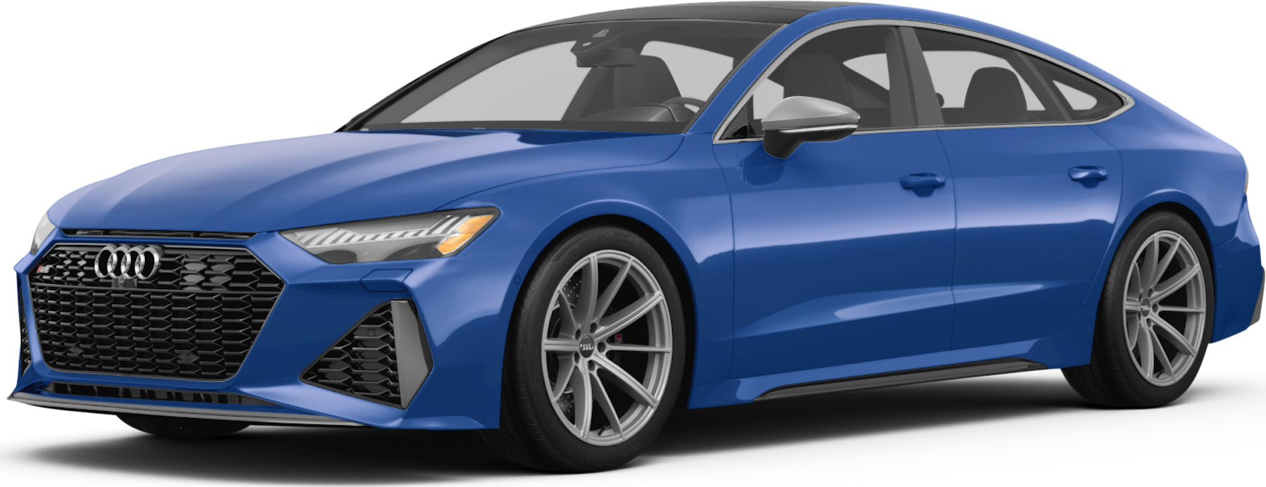 2026 Audi RS 7 front-facing, side angle cropped car colored image