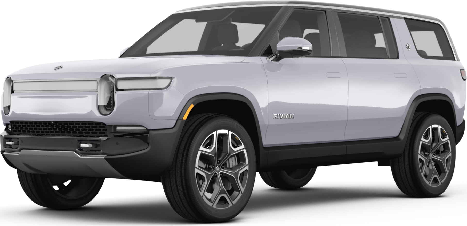 2026 Rivian R1S front-facing, side angle cropped car colored image