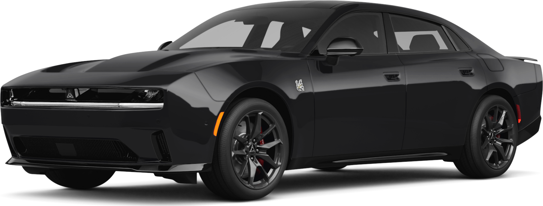 2026 Dodge Charger Daytona front-facing, side angle cropped car colored image