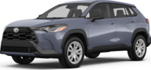 2026 Toyota Corolla Cross front-facing, side angle cropped car colored image