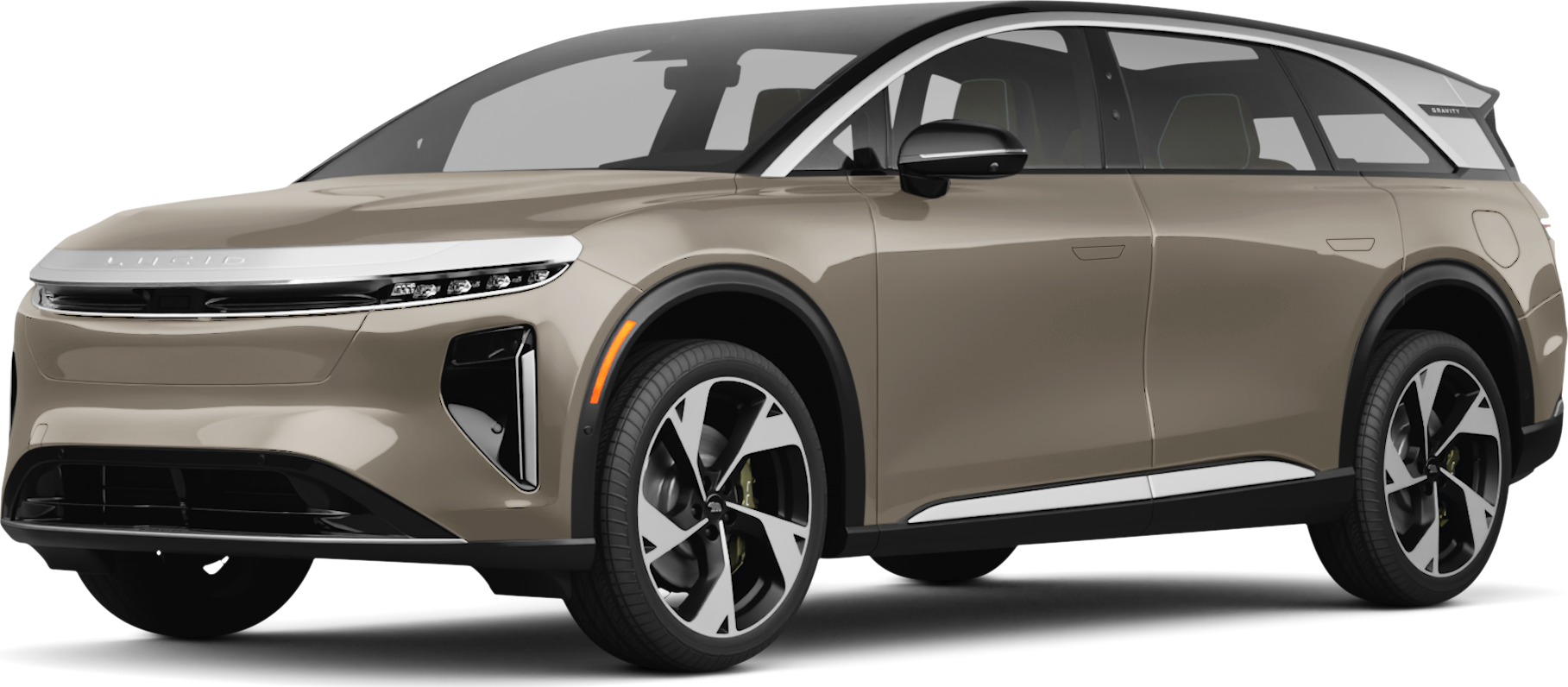2026 Lucid Gravity front-facing, side angle cropped car colored image