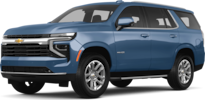2026 Chevrolet Tahoe front-facing, side angle cropped car colored image