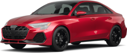 2026 Audi A3 front-facing, side angle cropped car colored image