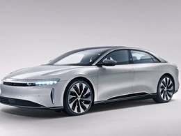 2025 Lucid Air front-facing, side angle cropped car colored image