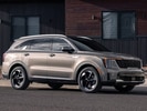 2026 Kia Sorento Plug-in Hybrid front-facing, side angle cropped car colored image