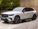 2026 Mercedes-Benz GLC front-facing, side angle cropped car colored image